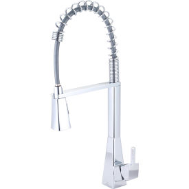 Single Lever Pre-Rinse Spring Pull-Down Kitchen Faucet Polished Chrome