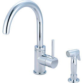 Single Lever Kitchen Faucet with Spray Polished Chrome