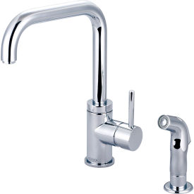 Single Lever Kitchen Faucet with Spray Polished Chrome