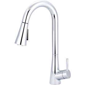 Single Lever Pull-Down Kitchen Faucet, Polished Chrome