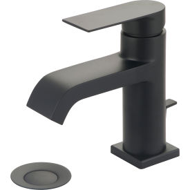 Single Lever Bathroom Faucet with Pop-Up Matte Black