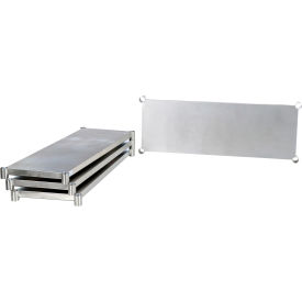 Stainless Steel Shelving Kit, 48"W x 18"D, 600 Lb. Capacity, Brushed Silver