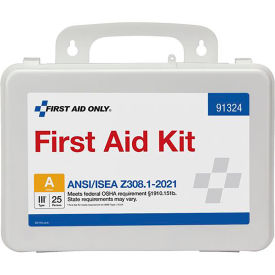 25 Person ANSI 2021 Class A, Plastic First Aid Kit