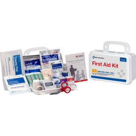 First Aid Kit, 10 Person, ANSI Compliant, Class A, Plastic Case