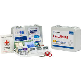 First Aid Kit, 25 Person, ANSI Compliant, Class A, Metal Case