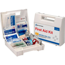 First Aid Kit w/ Dividers, 25 Person, ANSI Compliant, Class A, Plastic Case