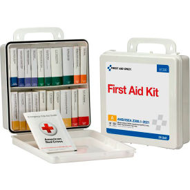 24 Unit First Aid Kit, 50 Person, ANSI Compliant, Class A, Plastic Case
