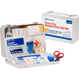 Heavy Duty Vehicle Metal First Aid Kit, 25 Person, ANSI Compliant, Class A