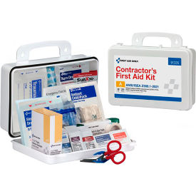 Contractor First Aid Kit, 25 Person, ANSI Compliant, Class A, Plastic Case