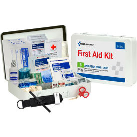 First Aid Kit, 50 Person, ANSI Compliant, Class B, Metal Case
