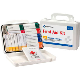 16 Unit First Aid Kit, 25 Person, ANSI Compliant, Class A, Plastic Case