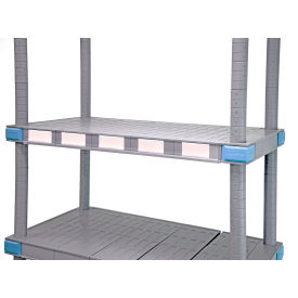 Label Holder, 53-1/2"L, Clear, For Use With 60"D Shelves