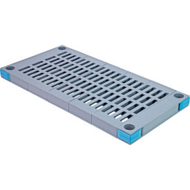 Millenia Shelf 60"W X 24"D, Removable Open Grid Mat, Polymer, Gray