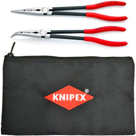 Extra Long Needle Nose Pliers Set with Keeper Pouch, 2 Pc
