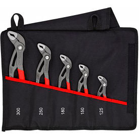 Cobra Pliers Set In Tool Roll, 5 Pc