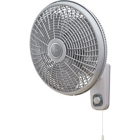 Oscillating Wallmount Fan, 3 Speed, Gray