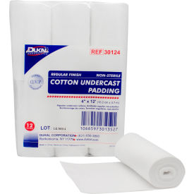 Cotton Undercast Padding, Regular Finish, 4" x 4 Yards, 12 Roll/Bag, 6 Bag/Case