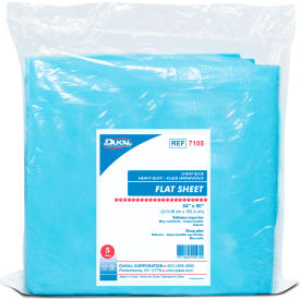 Fitted Sheet, Extra Heavy Duty Fluid Resistant, 74" x 30" x 22", Lt. Blue, 5/Bag, 20 Bag/Case