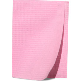 Patient Bibs, 2-Ply Tissue/ 1-Ply Poly, 13" x 18", Mauve, 125/PK, 4 PK/Case
