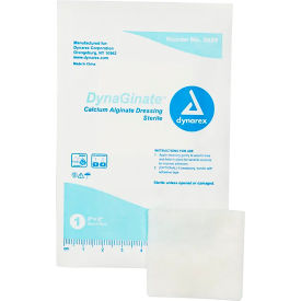Calcium Alginate Dressing, 2"L x 2"W, 120 Pcs