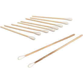 Wood Cotton Tipped Applicators, Non-Sterile, 3"L, 10000 Pcs
