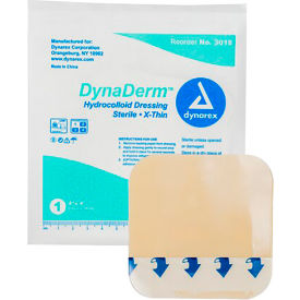 Xtra Thin Hydrocolloid Dressing Bandage, 4"L x 4"W, 120 Pcs