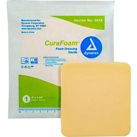 Foam Dressing Bandage, 4"L x 4-1/4"W, 120 Pcs