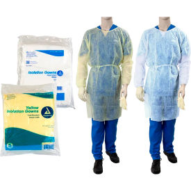 Poly Coated Barrier Isolation Gowns, 2 XL, White, 50 Pcs