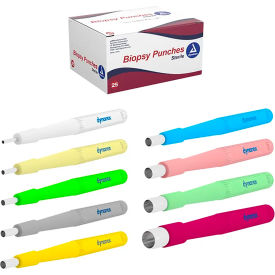 Biopsy Punches, 1.5 mm, White, Pack of 25