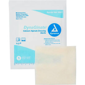 Calcium Alginate Dressing, 4-1/4"L x 4-1/4"W, 120 Pcs