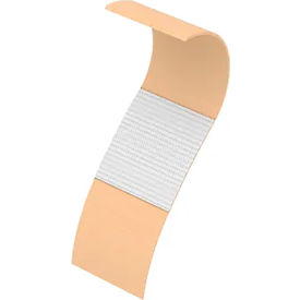 Sheer Plastic Adhesive Bandages, Sterile, 3/8"L x 1-1/2"W, 3600 Pcs