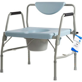 Bariatric Drop Arm Bedside Commode Seat