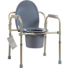 Elongated Folding Bedside Commode Seat, Pack of 4
