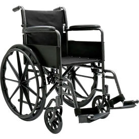S1 Wheelchair, Fixed Full Arm & Foot Rest, 18"W Seat