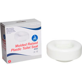 Molded Raised Plastic Toilet Seat, Pack of 3