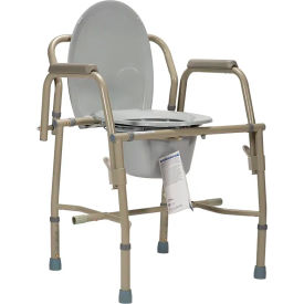 Drop Arm Folding Commode Seat
