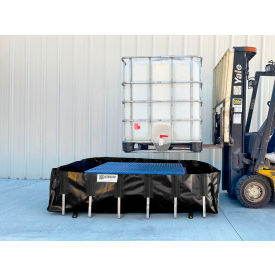 Ultra-IBC Berm, 72" x 72" x 18", Black/Gray/Red