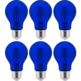 Green Transparent LED Light Bulb, 4-1/2-Watt, Dimmable, 6-Pack