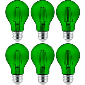 Orange Transparent LED Light Bulb, 4-1/2-Watt, Dimmable, 6-Pack