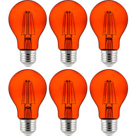 Purple Transparent LED Light Bulb, 4-1/2-Watt, Dimmable, 6-Pack