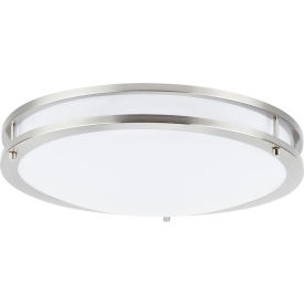 18" LED Dual Band Flush Mount, Mid-Century Modern Drum Fixture, 1500 Lumens, 25W, Dimmable