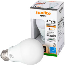LED Light Bulb, 12W, 1100 Lumens, Twist & Lock Base, Dimmable, Super White, 2-Pack