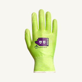 Tenactiv Hi-Viz Knit Blended HPPE & Steel Glove, Foam Nitrile Palm, ANSI A6, Size 8