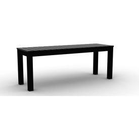 Eveleen Outdoor Bench 55", Black, Aluminum