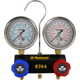 2 Way Aluminum Manifold With Gauges