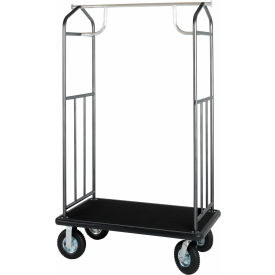 Hospitality 1 Source Bellman's Transporter Cart - Hammertone Finish, Black Deck