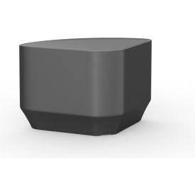 Endurance Wedge End Table, 27" x 19", Black