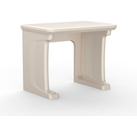 Endurance All Plastic Floor Mounted Desk, 36" x 24", Stone Gray
