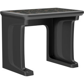 Endurance Laminate Top Floor Mounted Desk, 36" x 24", Black