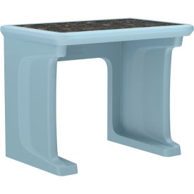 Endurance Laminate Top Floor Mounted Desk, 36" x 24", Blue Gray